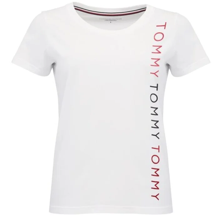 Tommy Hilfiger EMBROIDERY-SS TEE Dámské tričko, bílá, velikost
