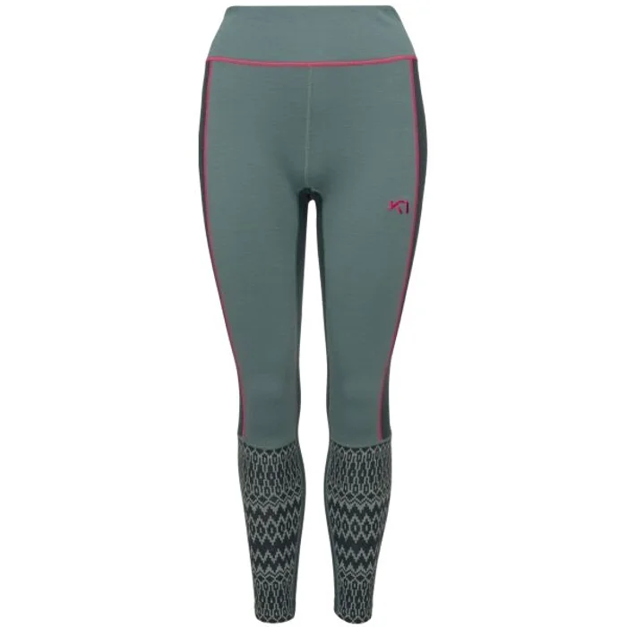KARI TRAA SARA PANTS Dámské merino legíny, tmavě zelená, velikost