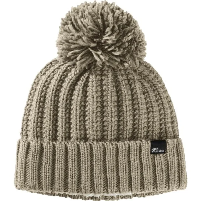 Jack Wolfskin HIGHLOFT KNIT BEANIE W Dámská zimní čepice, béžová, velikost