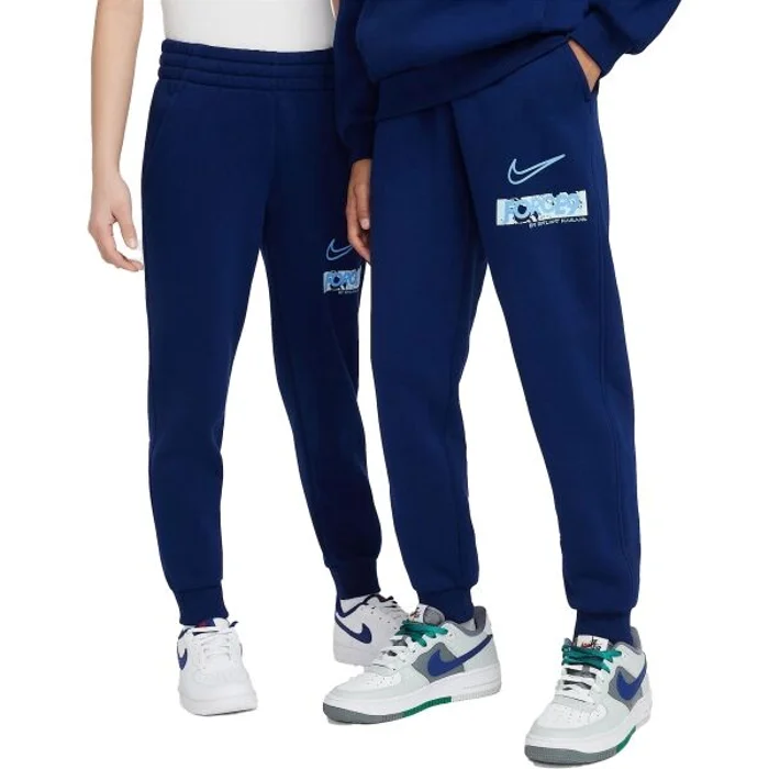 Nike CLUB FLEECE Dětské tepláky, tmavě modrá, velikost