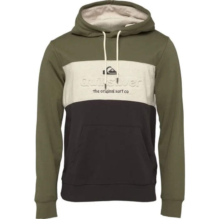 Quiksilver EMBOSS BLOCK Pánská mikina, černá, velikost
