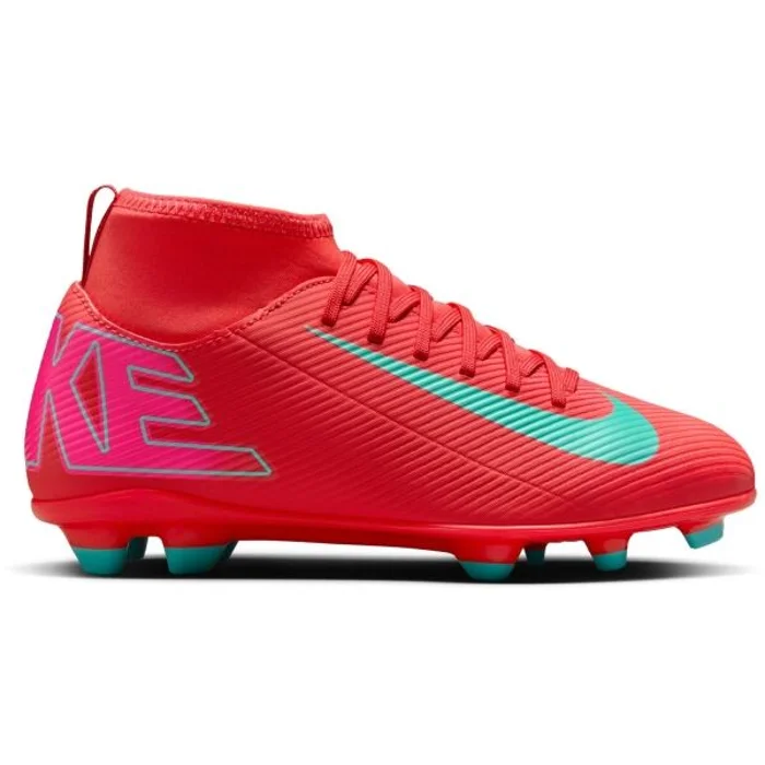 Nike JR SUPERFLY 10 CLUB FG/MG Dětské kopačky, červená, velikost 37.5