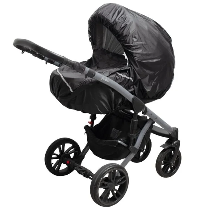 NEW BABY BASIC Pláštěnka na kočárek, černá, velikost