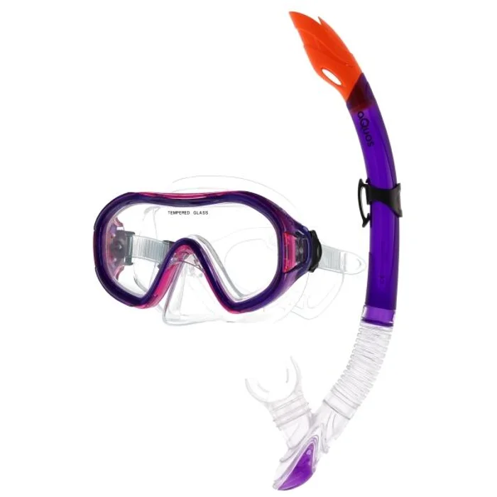 AQUOS BANJO SOLE JR Juniorský šnorchlovací set, fialová, velikost