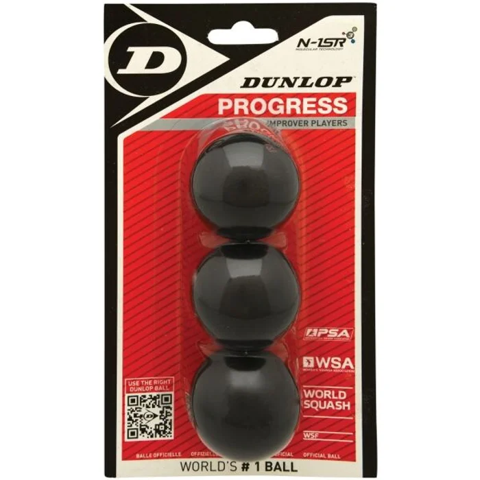 Dunlop PROGRESS 3BBL Míček na squash, černá, velikost