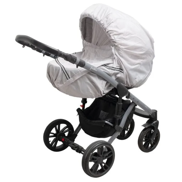 NEW BABY BASIC Pláštěnka na kočárek, šedá, velikost