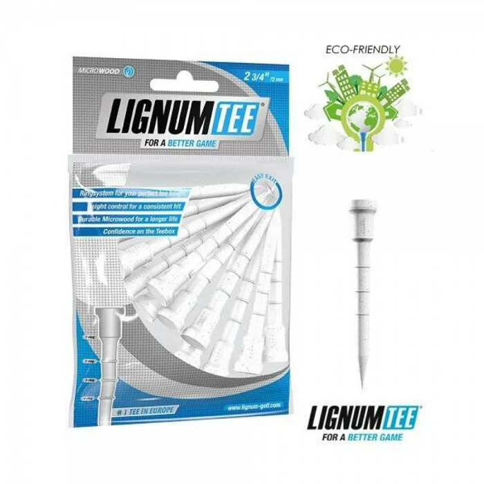 LIGNUM TEES 72MM Golfová týčka, bílá, velikost