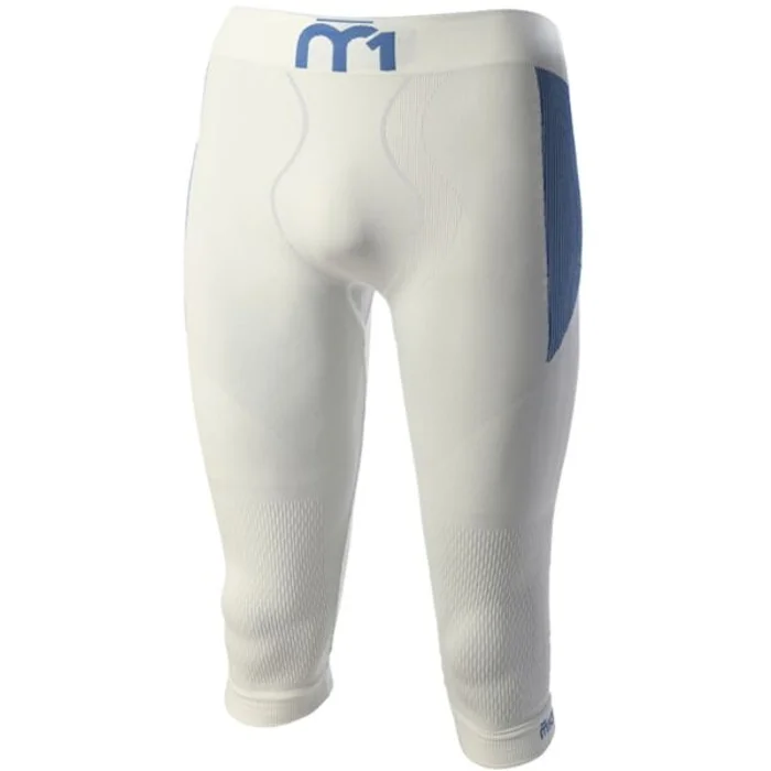 Mico 3/4 TIGHT PANTS M1 SKINTECH Pánské 3/4 termo kalhoty, bílá, velikost