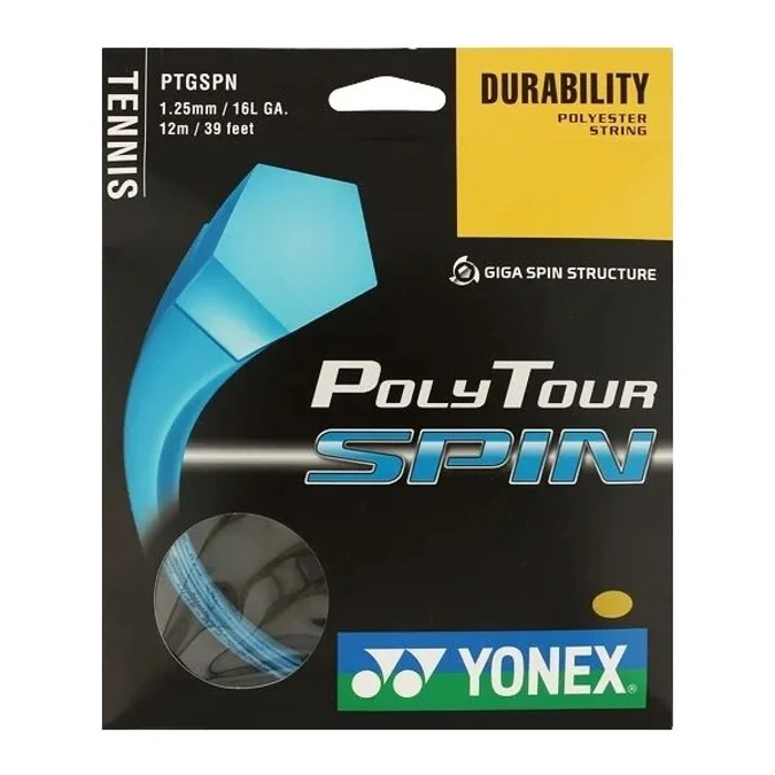 Yonex POLY TOUR SPIN Tenisový výplet, modrá, velikost