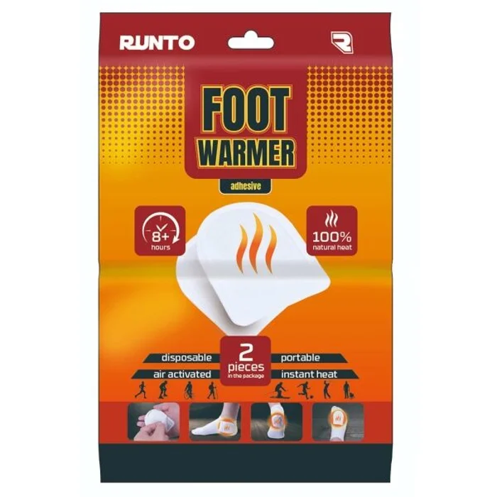 Runto WARMFOOT Hřejivé polštářky na chodidla, bílá, velikost