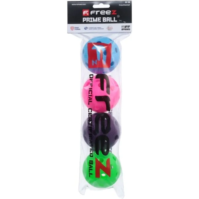 FREEZ PRIME TUBE 4 PCS Sada florbalových míčků, mix, velikost