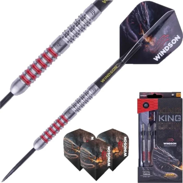 Windson KINGDOM 21 G Set šipek s kovovými hroty, mix, velikost