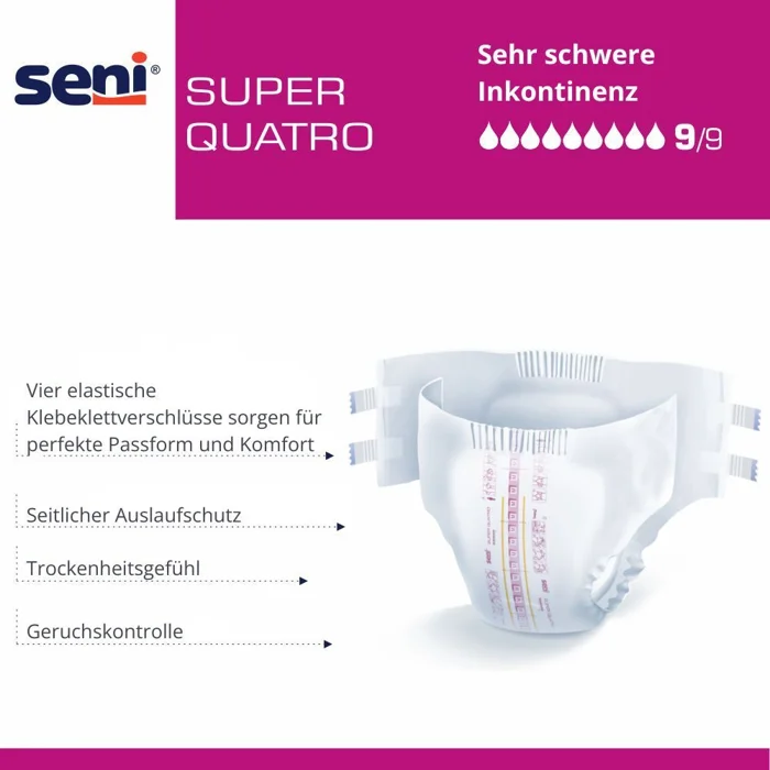 SENI Super Quatro M, 60 Stück